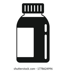 Icono de jarabe de tos líquido. Ilustración simple del ícono vector del jarabe de tos líquido para diseño web aislado en fondo blanco