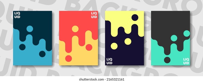 Liquid cover background and poster line rounded