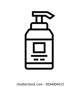 liquid cream for face line icon vector. liquid cream for face sign. isolated contour symbol black illustration