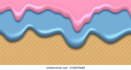 Liquid creamy texture. Yogurt creamy liquid background.  White milk splash or ice cream flow soft texture for sweet dessert design.  Vector illustration. Eps 10.