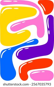 Liquid curve colored blob bent