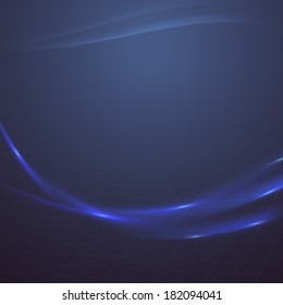 Liquid dark blue swoosh abstraction. Vector illustration