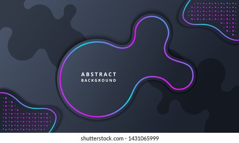 Liquid Dark Neon Technology Abstract Background suitable for Template suitable for Web Banner, Posters, Flyer, Cover, Brochure, etc