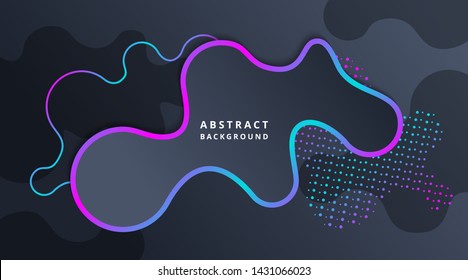 Liquid Dark Neon Technology Abstract Background suitable for Template suitable for Web Banner, Posters, Flyer, Cover, Brochure, etc