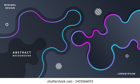 Liquid Dark Neon Technology Abstract Background suitable for Template suitable for Web Banner, Posters, Flyer, Cover, Brochure, etc