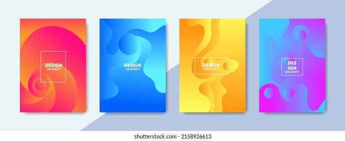 Liquid design background and colorful covers