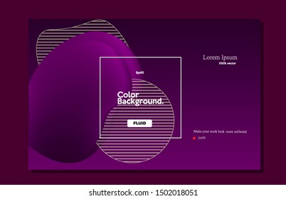 Liquid design. Modern simple background. Trendy gradient shape composition for wallpaper, background, landing, card design, web etc. Eps10 Vector