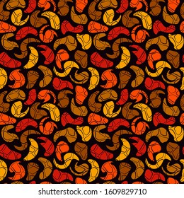 Liquid design seamless pattern. Lava lamp retro print. Bright psychedelic texture. Repeating irregular amorphous shapes, spots, blots. Freehand modern background. Vector colorful abstract wallpaper