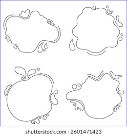 liquid design that features only a dynamic and attractive outline, with a unique and creative shape. Perfect for use as a creative and innovative design element