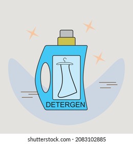 liquid detergent bottle logo template vector eps 10