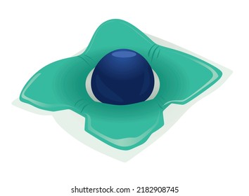 Liquid detergent capsule. vector illustration