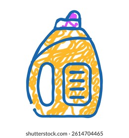 liquid detergent doodle icon sketch vector. liquid detergent sign. isolated symbol illustration