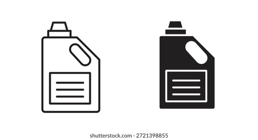 Conjunto de concepto de icono de detergente líquido. Colección de íconos simple