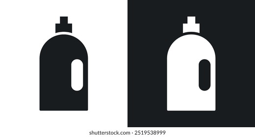 Liquid detergent icon icons in black and white filled style