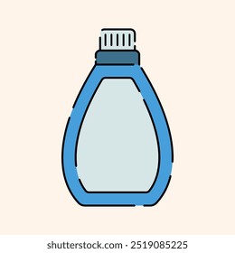 Liquid Detergent Icon Illustration Flat Design Style