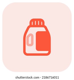 Liquid detergent jar for less bubbly wash