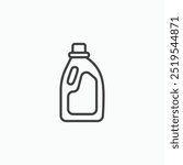 Liquid detergent thin liner icon isolated