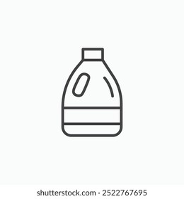 Liquid detergentline in Thin line black color. flat simple vector symbols illustration.