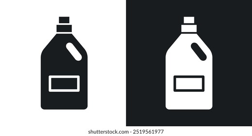 Liquid detergentline vector icon set in solid and outline style.