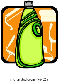 Liquid detergent.Pantone colors.Vector illustration