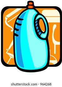 Liquid detergent.Pantone colors.Vector illustration