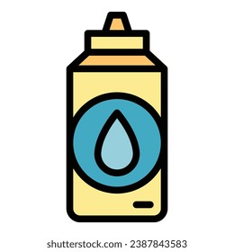 Liquid drop contamination icon outline vector. Flu allergy. Food bacteria color flat