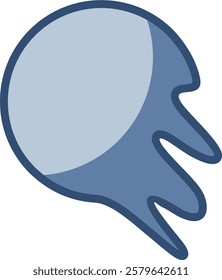 liquid drop icon, transparent background. replaceable blue color design