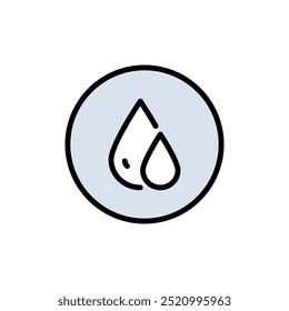 Liquid drop icon. Water drop color logo. Simple style sign for mobile concept and web design. Drop of water vector icon. Symbol, logo illustration.