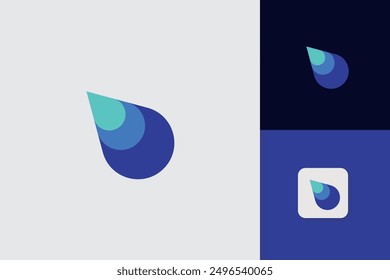 liquid drop logo design vector template