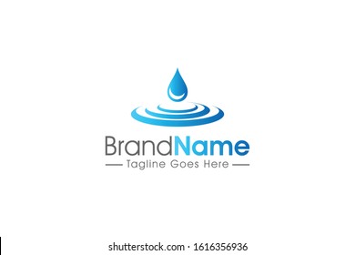 Liquid Drop Water Spash Logo Concept