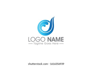 Liquid Drop Water Spash Logo Concept