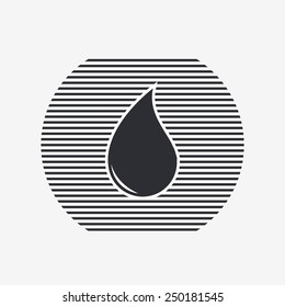 Liquid droplet icon. Flat design style. Made in vector illustration