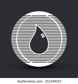 Liquid droplet icon. Flat design style. Made in vector illustration