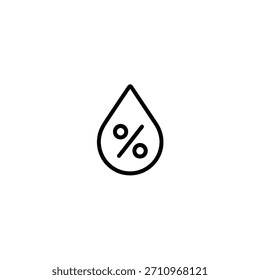 Uma forma de gota líquida que representa a humidade ou o uso da água