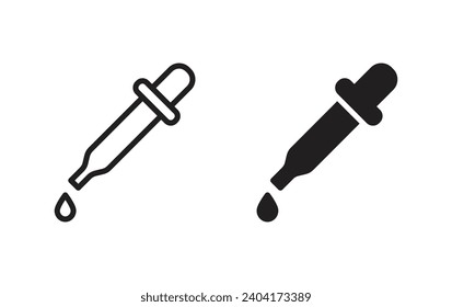 icono del cuentagotas líquido. Icono de Dropper, vector de signos de Dropper para el sitio web Aplicación para ordenador y móvil
