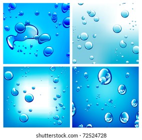 Liquid Drops Background with Strong Colour Contrast