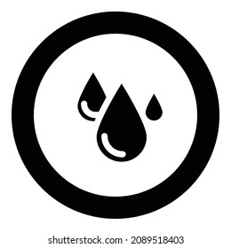 Liquid Drops Flat Icon Isolated On White Background