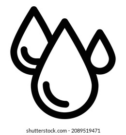 Liquid Drops Flat Icon Isolated On White Background