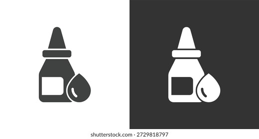 Symbol für Flüssigkeitsabwürfe. Symbol für durchgezogene Glyphenserie