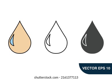 liquid drops icons  symbol vector elements for infographic web