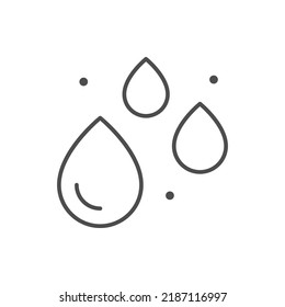 Liquid drops line outline icon