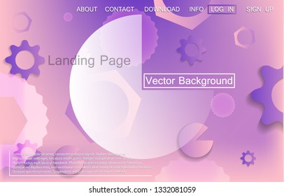 Liquid dynamic background for web sites, landing page or business presentation. Abstract geometric wallpaper. Header for social media.Trendy gradient wavy shapes. Vector illustration EPS10.