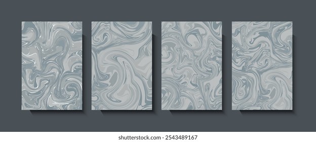 Liquid dynamic gradient Color waves geometric background .Fluid marble texture set and fluid acrylic painting on canvas.Designs for covers, presentations, invitations, flyers, annual reports, posters.