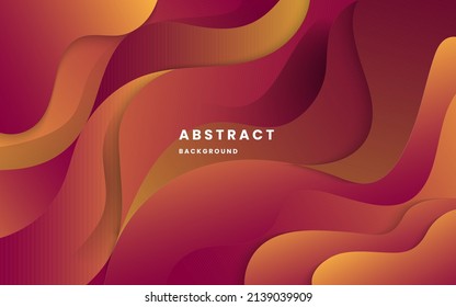 Liquid dynamic shapes abstract composition. purple color and orange color background abstract art vector. llustration vector 10 eps.