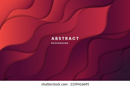 Abstrakte abstrakte Zusammensetzung flüssiger dynamischer Formen. roter bis violetter Farbverlauf-Hintergrund dynamisches Licht und Schatten. flüssiger abstrakter Hintergrund. modernes, elegantes Design, Hintergrund. Vektorgrafik 10 eps.