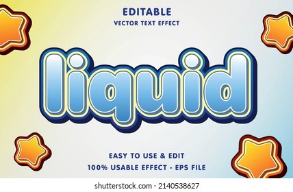 liquid editable text effect with modern and simple style, usable for logo or campaign title