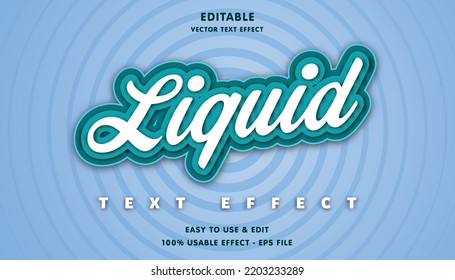 Liquid Editable Text Effect With Modern And Simple Style, Usable For Logo Or Campaign Title