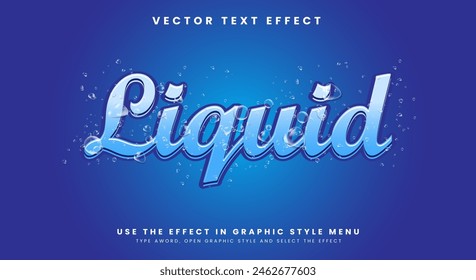 Liquid editable text effect Template with bubble