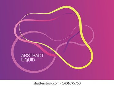 Liquid effect, linear drawing. Abstract elements for design. Shapes wave.