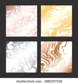efecto líquido establecido en colores metálicos 